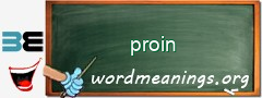 WordMeaning blackboard for proin